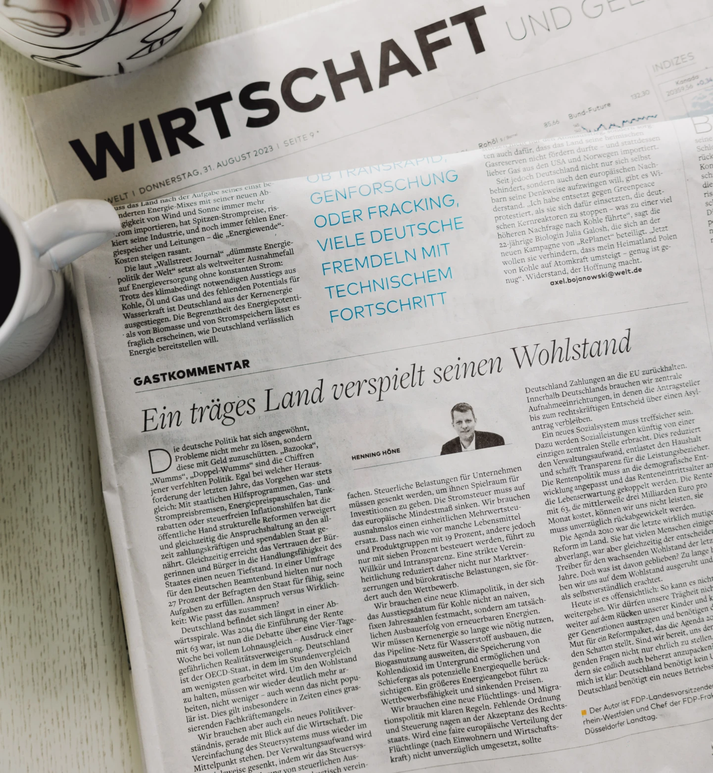 Gastbeitrag Henning Höne in "Die Welt"